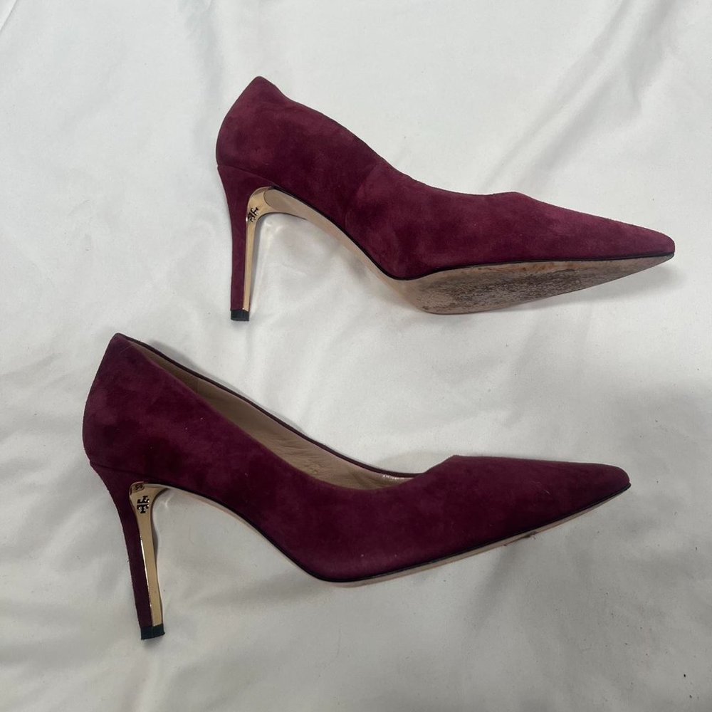 Tory Burch Shoes New Tory Burch Elana Suede 85mm Pump kitten Heels - Picture 4 of 8